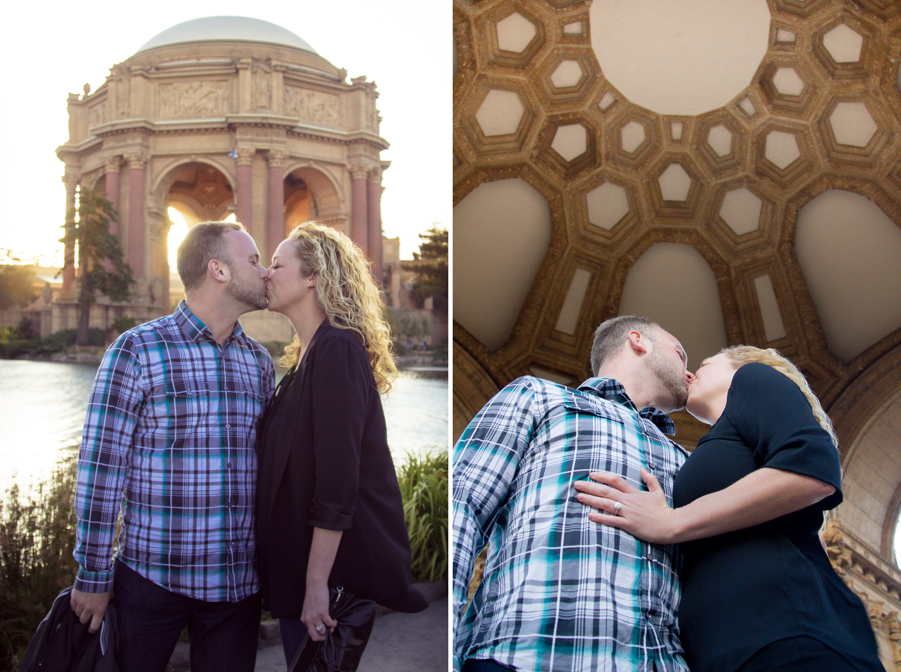 They both love the dome of the Palace of Fine Arts, San Francisco