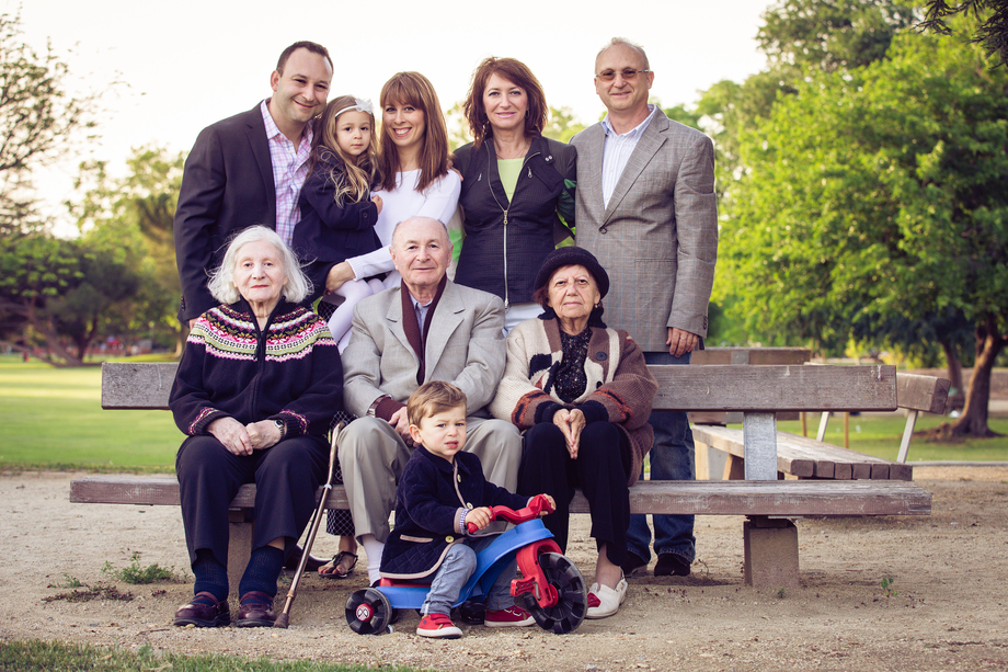 Four generations in one photo - Family Portraits in Palo Alto