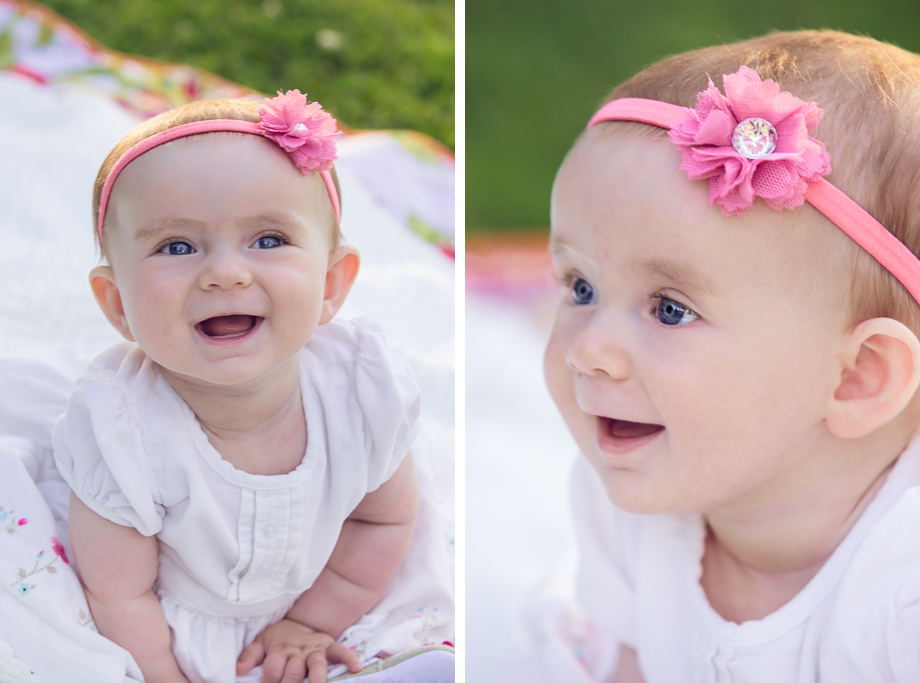 Cute smiling baby portraits (7-month-old) - Sharon Park, Menlo Park, CA
