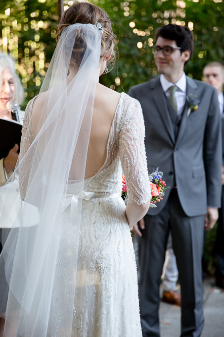 Stunning back of the wedding dress