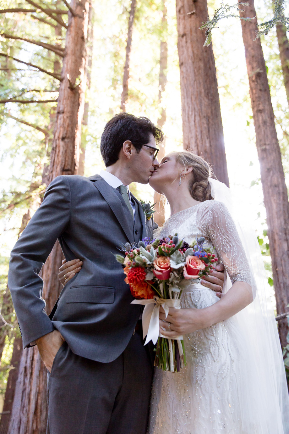 Portrait in the redwoods, Wedding at the Outdoor Art Club in Mill Valley, CA