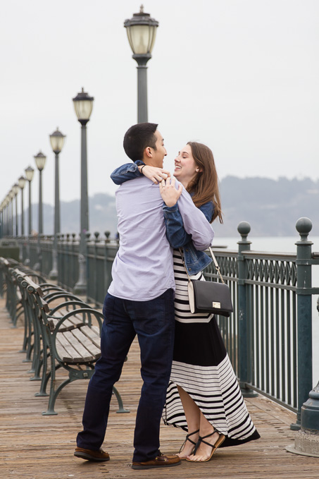 San Francisco surprise marriage proposal - early morning shoot
