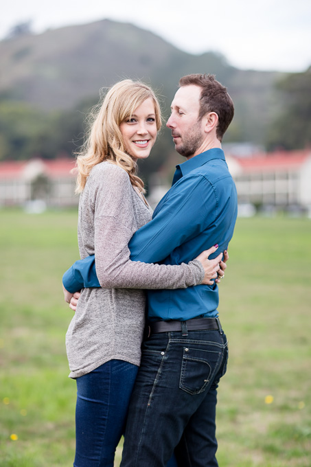 engagement photo of cute couple at Cavallo Point