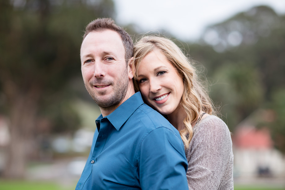 engagement photo at Cavallo Point