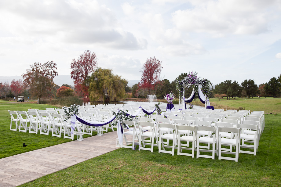 Beautiful ceremony set up at the Boundary oak golf club ceremony site