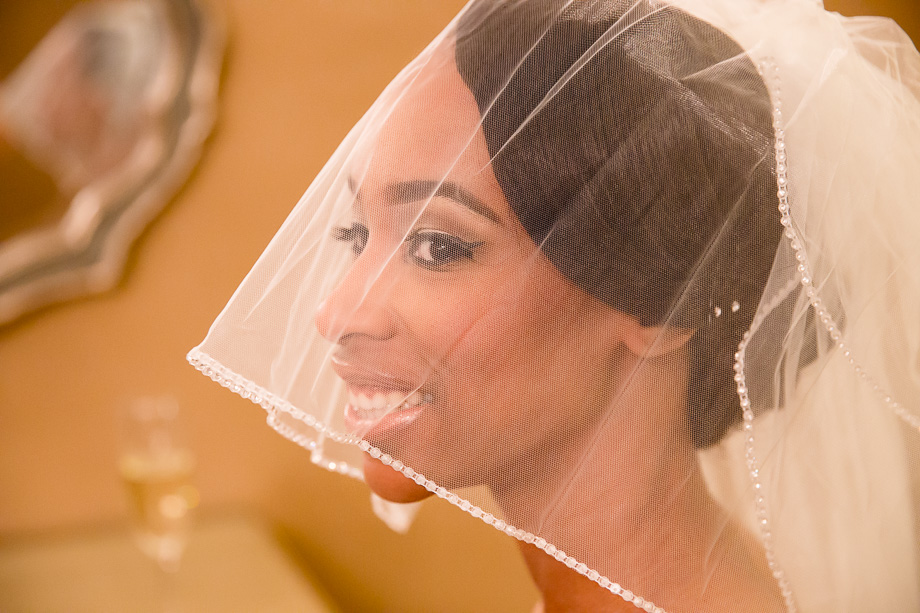 blusher veil completes the bridal look - wedding at Casa Real at Ruby Hill Winery