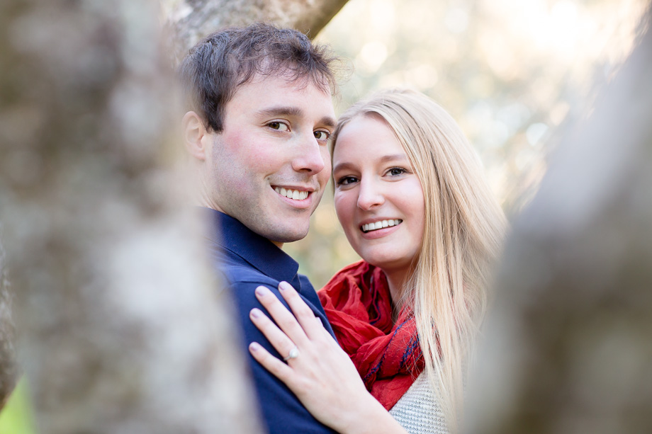warm and bright engagement photo of the happy couple - bay area portrait photographer