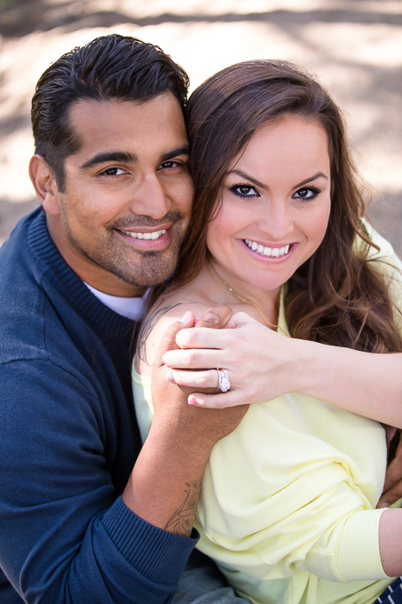 pretty engagement photo at the beach