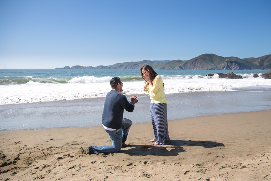baker beach surprise marriage proposal
