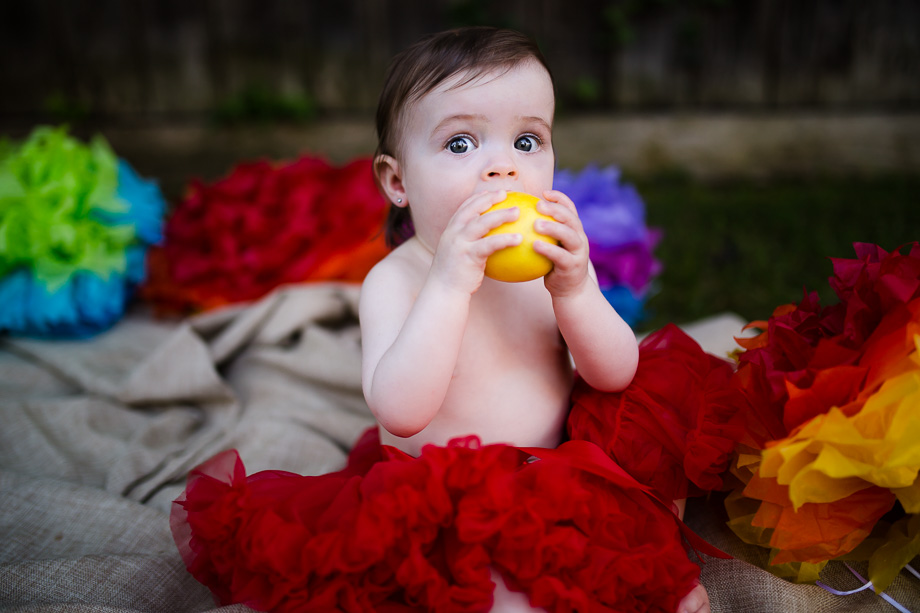 baby sucking a lemon