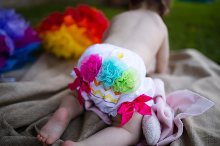 customized colorful diaper for birthday girl