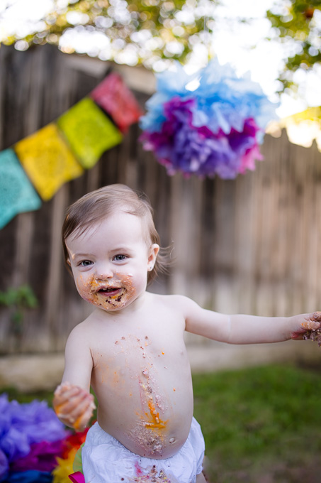 a successful first birthday cake smash