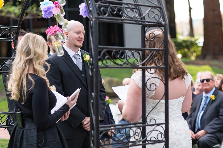 groom at the ceremony