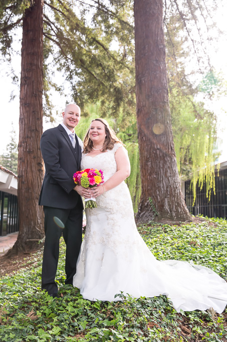 bride and grrom portrait before the ceremony