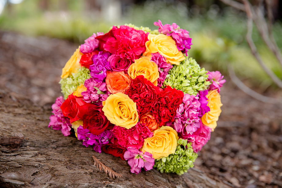 vibrant color bouquet at freedom hall