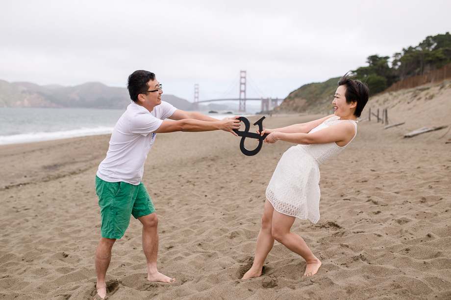 cute and fun engagement photo in San Francisco