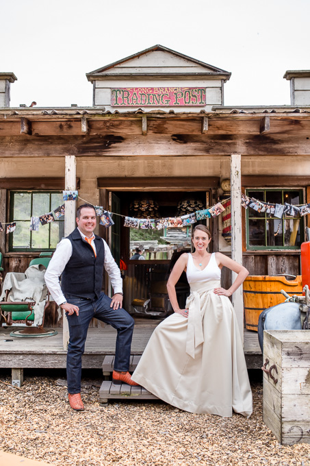Western-themed wedding at longbranch farm