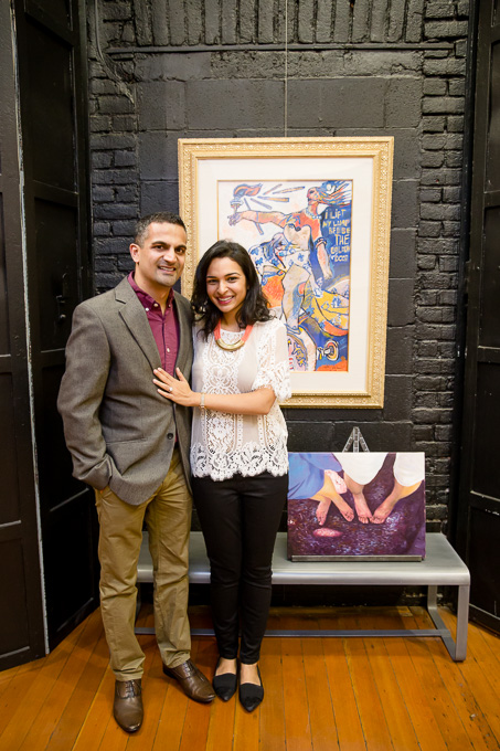 beautiful newly engaged couple at CH gallery