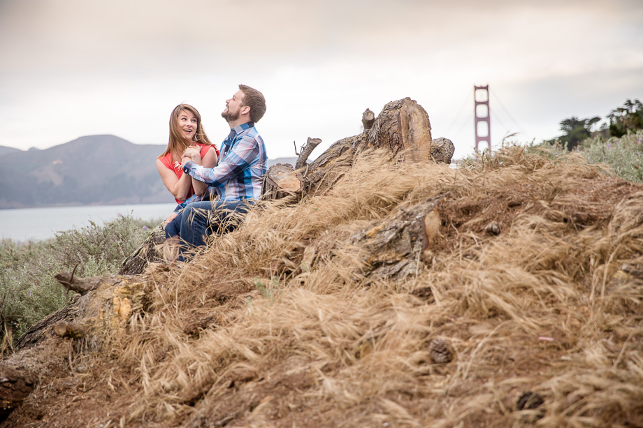 fun couple and a playful photo shoot in san francisco