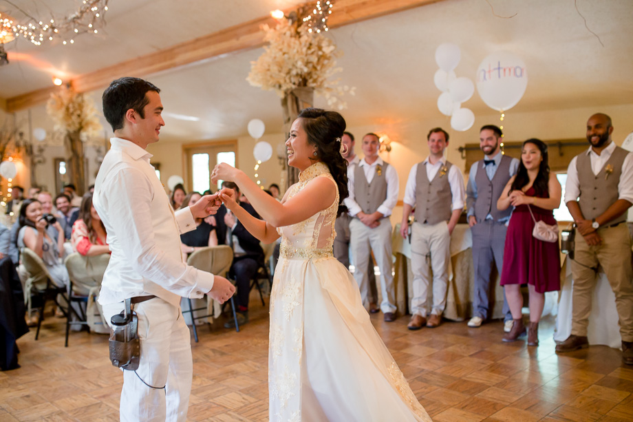 a swirl during the first dance