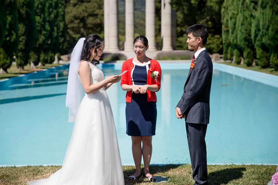 vow exchange in front of the water temple