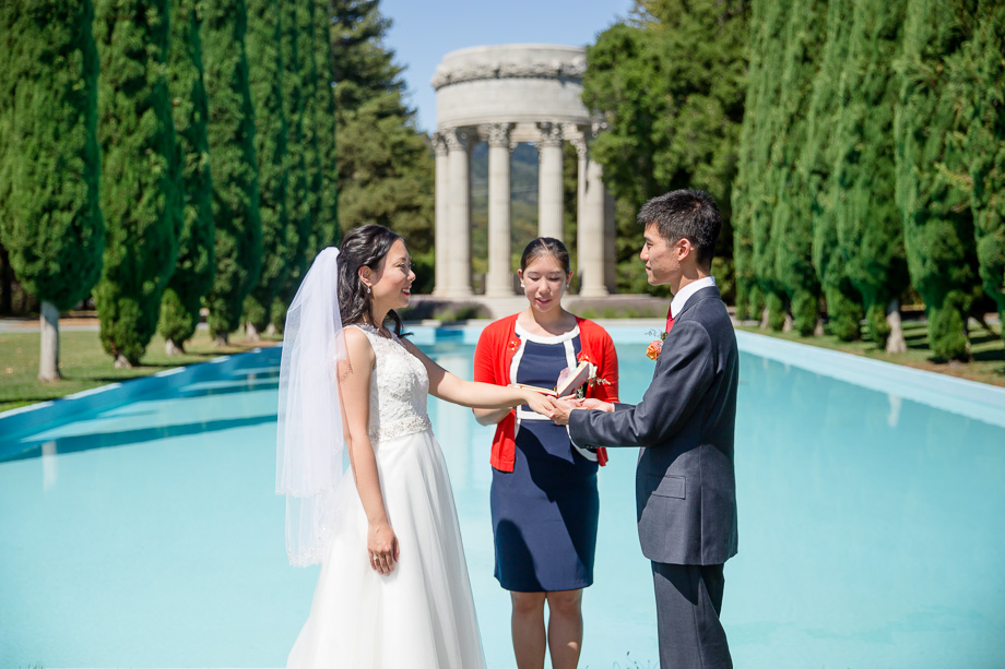 ring exchange in front of the pulgas water temple