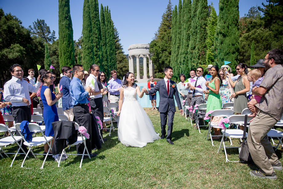 a happy recessional at pulgas temple