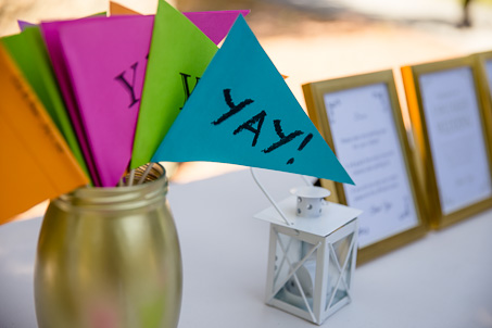 DIY YAY flags for ceremony guests