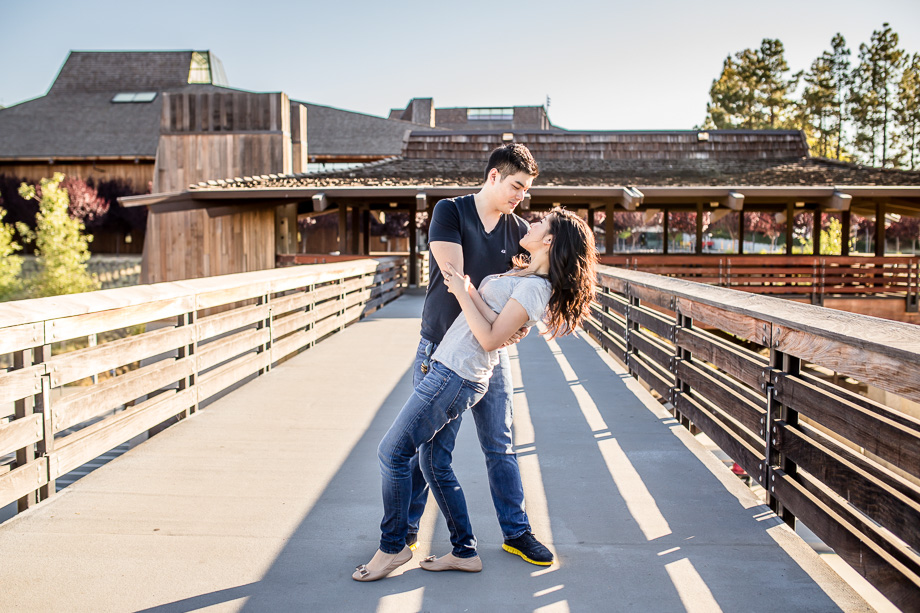 Foothill College engagement picture