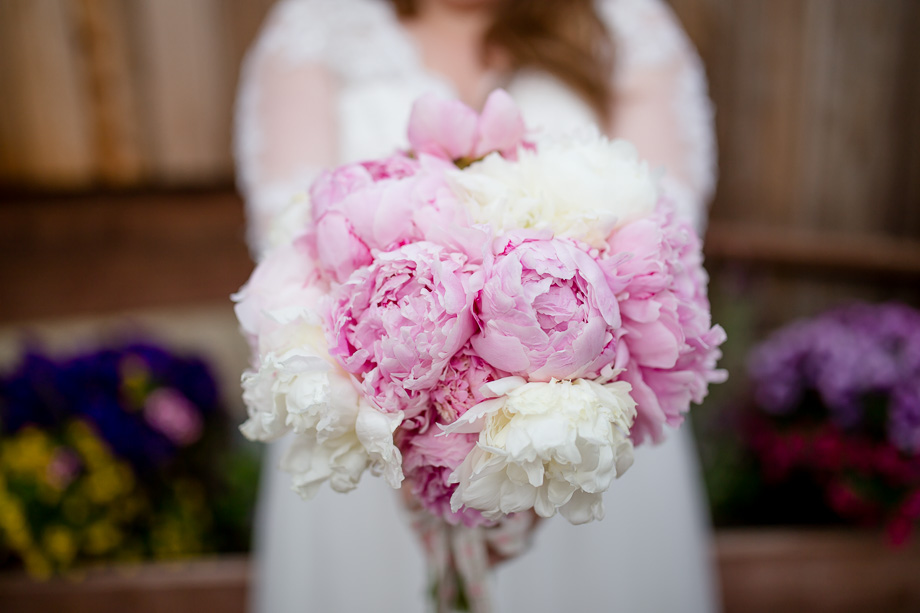dreamy pink and cream peony bridal bouquet