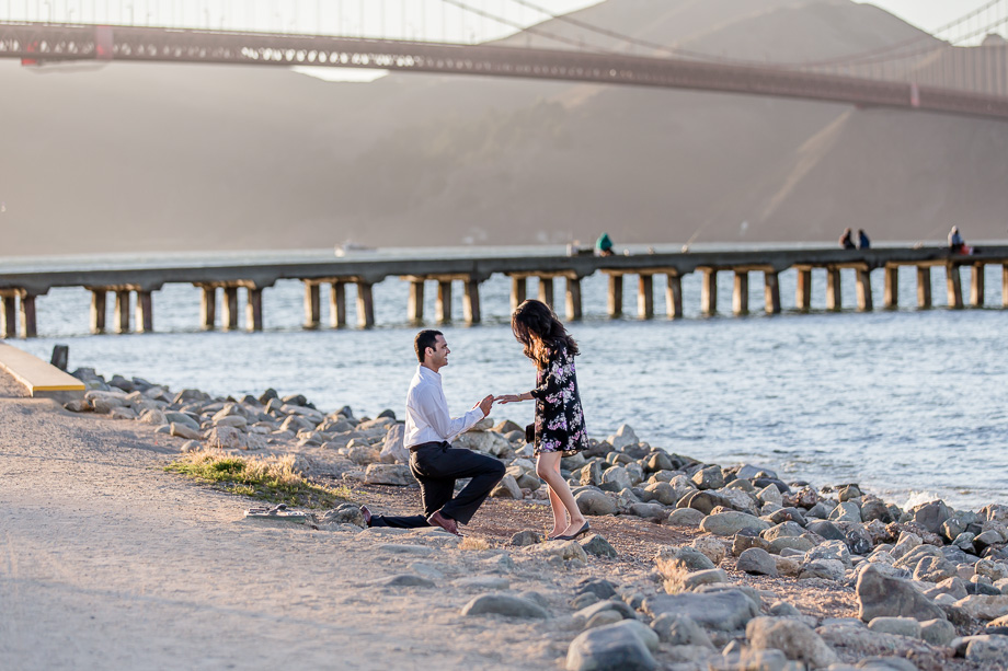 a beautiful San Francisco surprise engagement