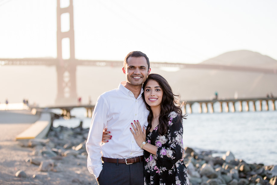 Golden Gate Bridge surprise engagement for this beautiful couple