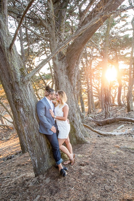 beautiful engagement photo in the woods - San Francisco wedding photographer