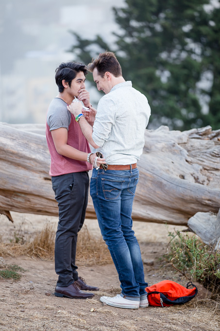 David telling Jeremy some sweet words just before his proposal