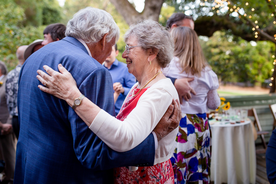 grandparents dancing during the wedding reception