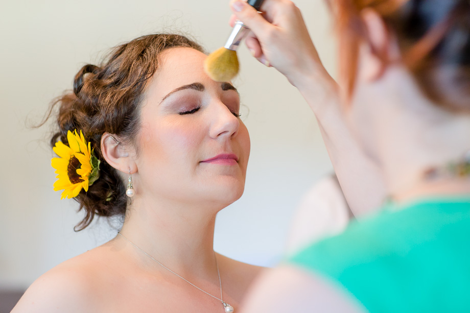 bride getting ready at the Falkirk Mansion