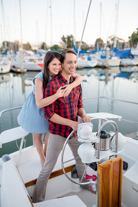 couple on their sailboat for lifestyle photos