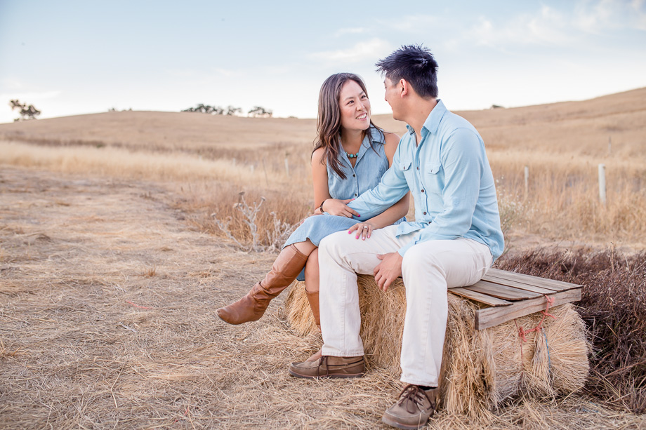 beautiful engagement photo after a surprise proposal at arastradero preserve in Palo Alto