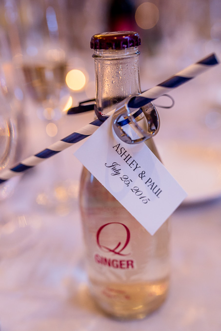 cute wedding favors - bottled ginger ale