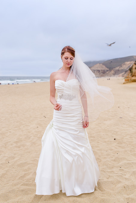 Oceano Hotel and Spa wedding - Montara beach bridal portrait