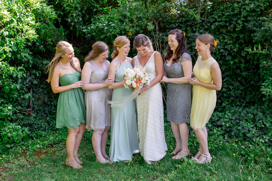 pastel color chiffon bridesmaid dresses