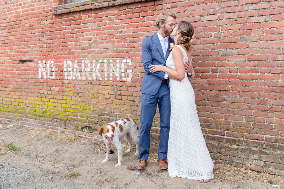 no barking funny wedding photo with puppy - Bay Area wedding portrait photographer