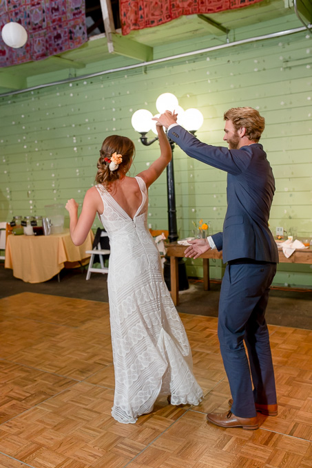 twirling during their first dance