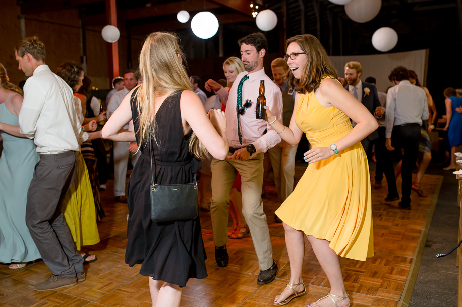 guests having fun on the dance floor - Tobys Feed Barn wedding reception
