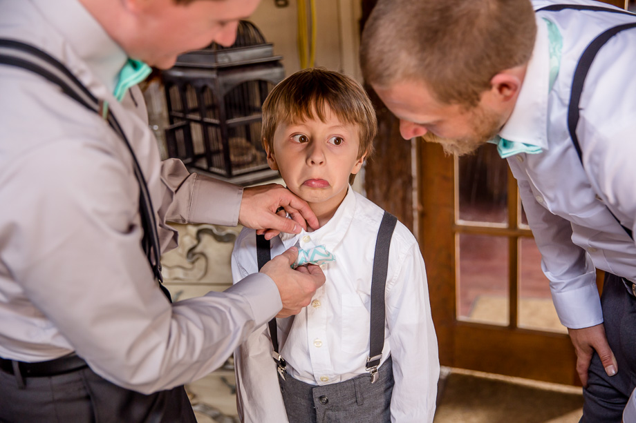 a funny photo of the ring bearer