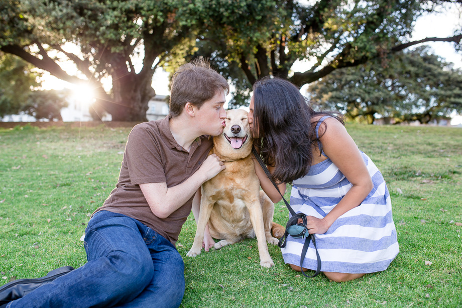 puppy making a cute silly face - oakland engagement and wedding photographer