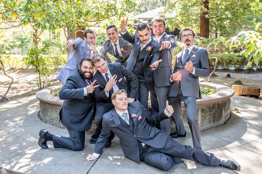 goofy and funny groomsmen picture at Deer Park Villa