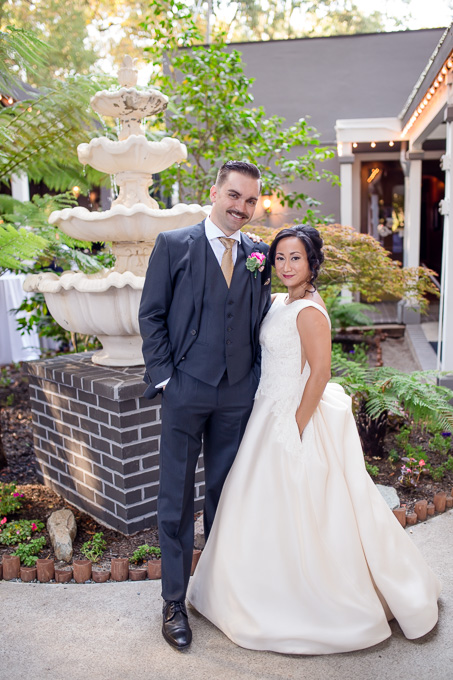 beautiful newlyweds at the Deer Park Villa
