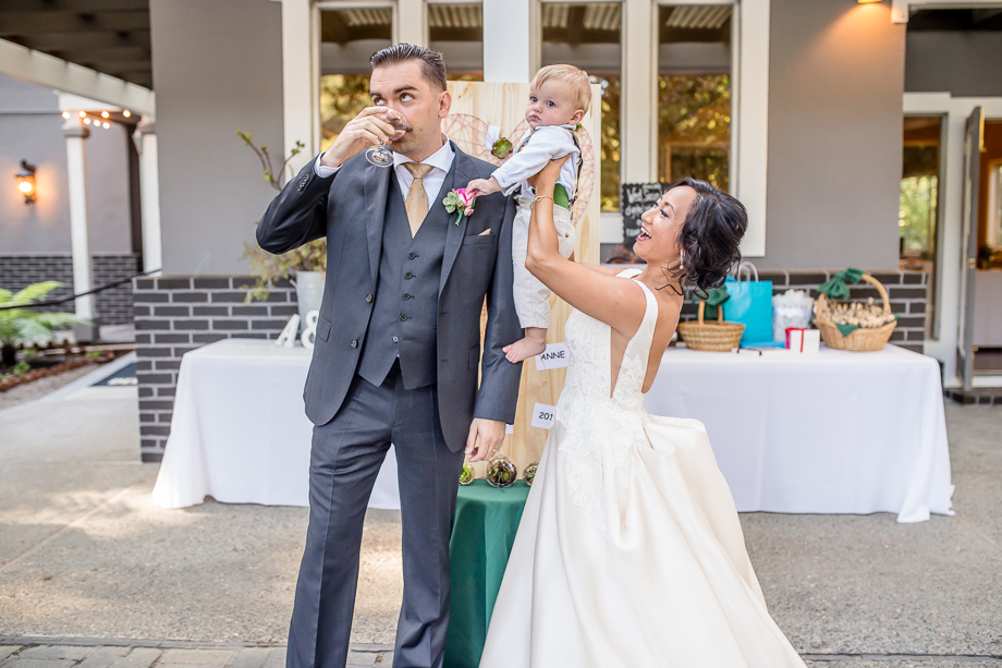 a funny picture of the bride and groom - bay area wedding photographer