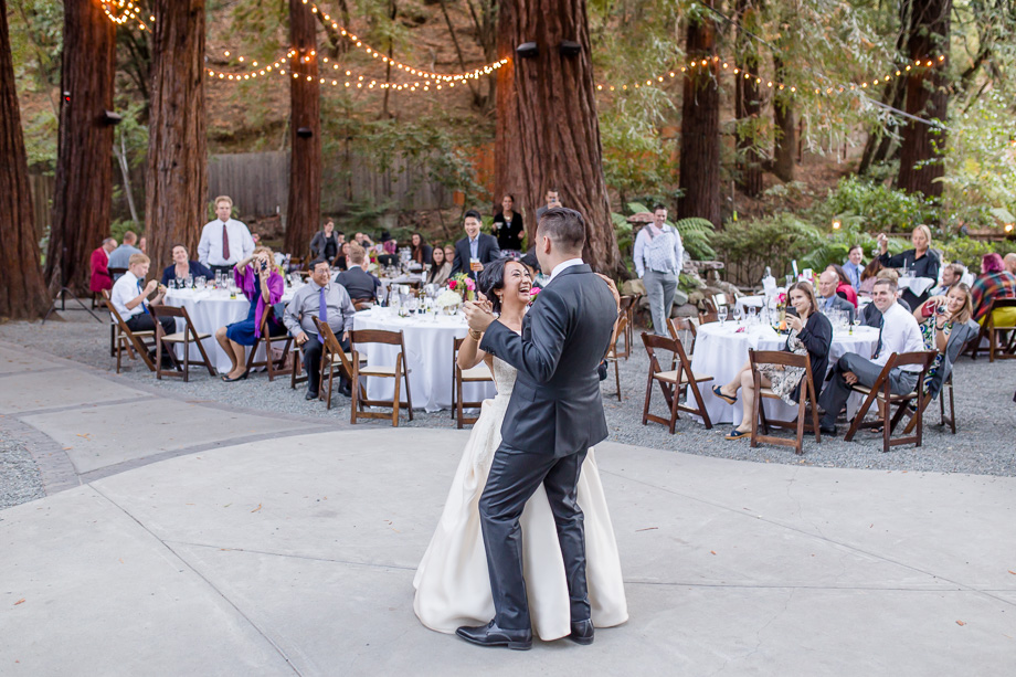 a first dance in the redwoods - Deer Park Villa wedding reception